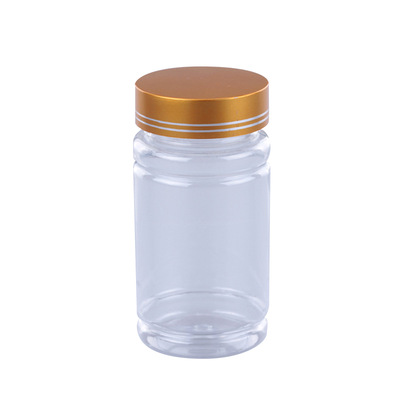 3oz 4oz 5oz 6oz plastic clear jar health care medicine pill vitamin capsule bottles with aluminium cap PET-039